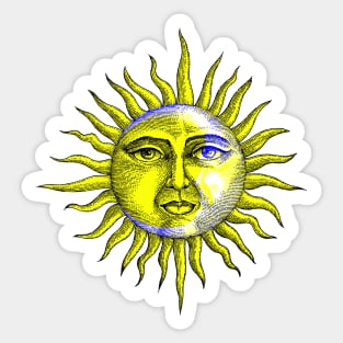 Eclipse Interactive Yellow&Blue Filter T-Shirt By Red&Blue Sticker